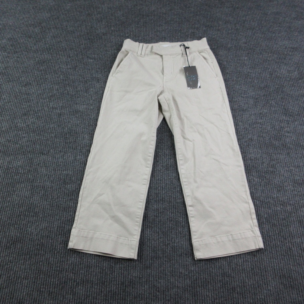 Studio Blue Pants Womens 26P Beige Chino Straight Cuffed Stretch 27x23* NWT